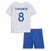 Frankrike Aurelien Tchouameni #8 Bortedraktsett Barn VM 2022 Korte ermer (+ Korte bukser)